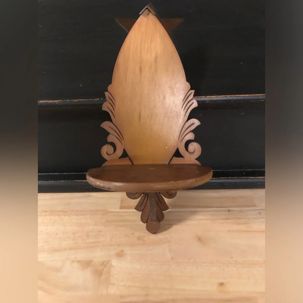 Vintage Wooden Wall Sconce